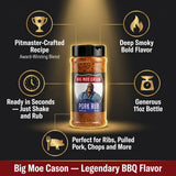 Big Moe Cason Pork BBQ Rub - 2x 11 oz Shaker Bottles - Bbq Rub and Pork Rub for Ribs and Brisket - Bbq Seasoning and Rib Rub Style Brisket Rub - Spg