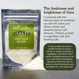 s.a.l.t. sisters Lime Fresco Salt | All-Natural, Gluten Free, MSG Free, Non-GMO | Easily Dissolvable Citrus Infused Fine Sea Salt | Versatile Salt