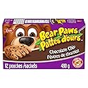Dare Bear Paws, Chocolate Chip Soft Cookies, 480g/16.9 oz., x 12 Pouches, Family Pack, Peanut Free (Imported from Canada)