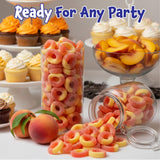 Peach Rings - 11 Ounce Pack - Gummy Candies - Sugar Coated Sweet & Sour Candy - Peach Gummies for Snacking, Sharing, Office Jars & Gift Baskets - Soft