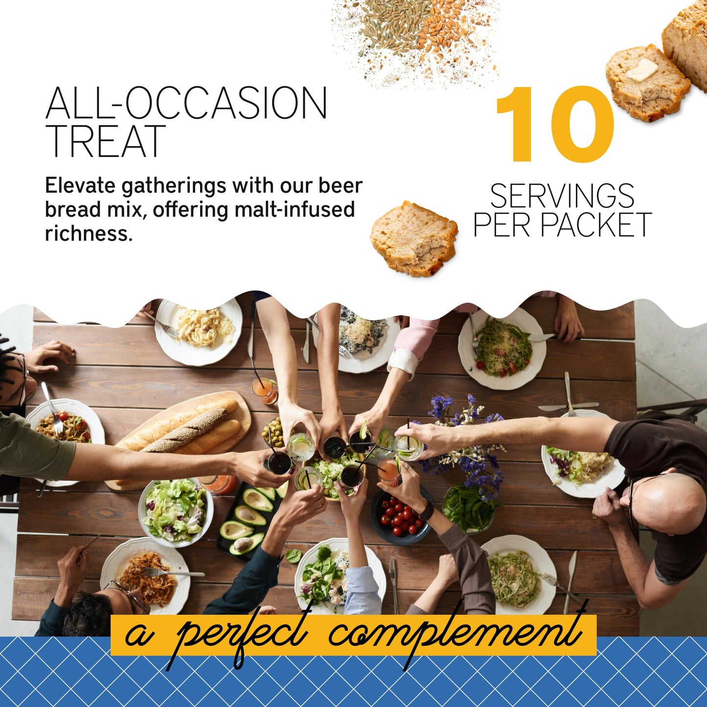Southern Living Gourmet Beer Bread Mix, Easy-to-Bake Delight, Perfect for Potlucks & Parties, Dessert Bread, 1 Mix