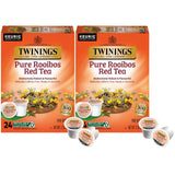 Twinings Pure Rooibos Red Tea K-Cup Pods for Keurig, 24 Count (Pack of 2), Natural, Slightly Sweet Taste, Naturally Caffeine-Free, Enjoy Hot or Iced