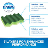 Dawn Power Clean Wedge-Shaped Scrubber Sponges, Pack of 3, Green