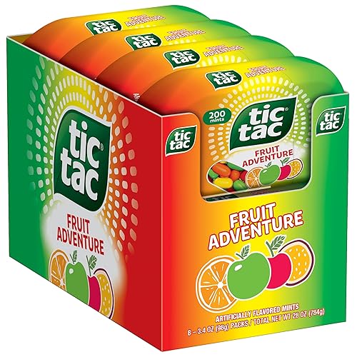 Tic Tac, Fruit Adventure Mints, On-The-Go Refreshment, 3.4 Oz, 8 Count