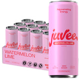 Juvee Rejuvenating Energy Drink - Sugar Free Watermelon Lime Flavor, 12 oz Cans (12-Pack) - 128mg Natural Caffeine, Zero Sugar, Low Calorie, Clean