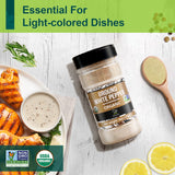 Soeos Organic White Pepper Ground, 4 Ounce, Non-GMO, Freshly Peppercorn Powder Bulk, Packed To Keep Peppers Fresh, Ground White Pepper