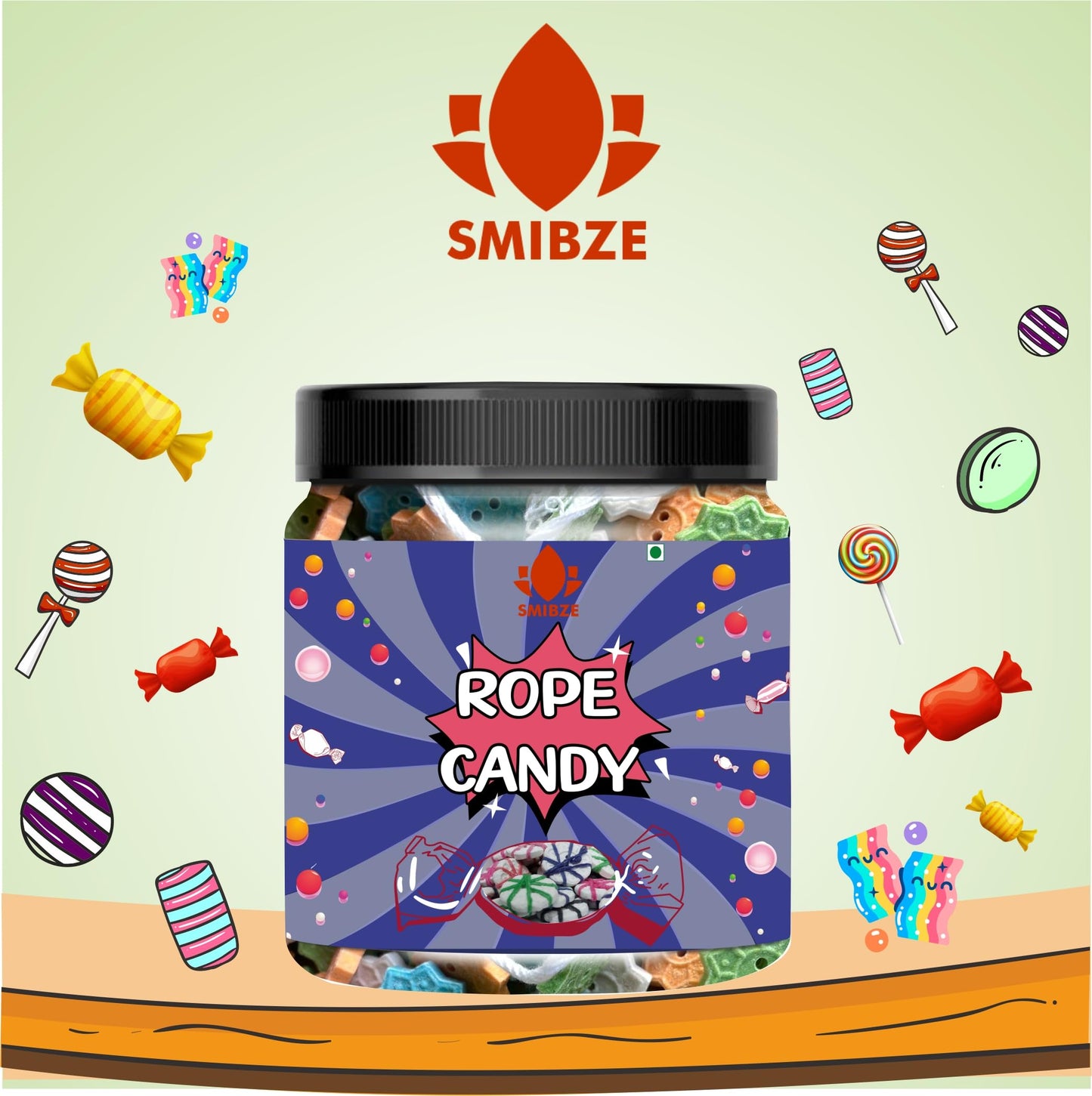 SMIBZE Natural Rope Candy 250 GM (Pack of 1) SMIBZE