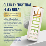 ELITE Energy - Energy Drink Sugar Free - Clean Green Tea Caffeine with L-Theanine - Zero Sugar, 10 Calories, Naturally Sweetened Functional Energy