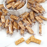Sesame Crunch Bars, 2 Pound Bulk Bag, Individually Wrapped Honey Candy Bars, The Hampton Popcorn & Candy Company