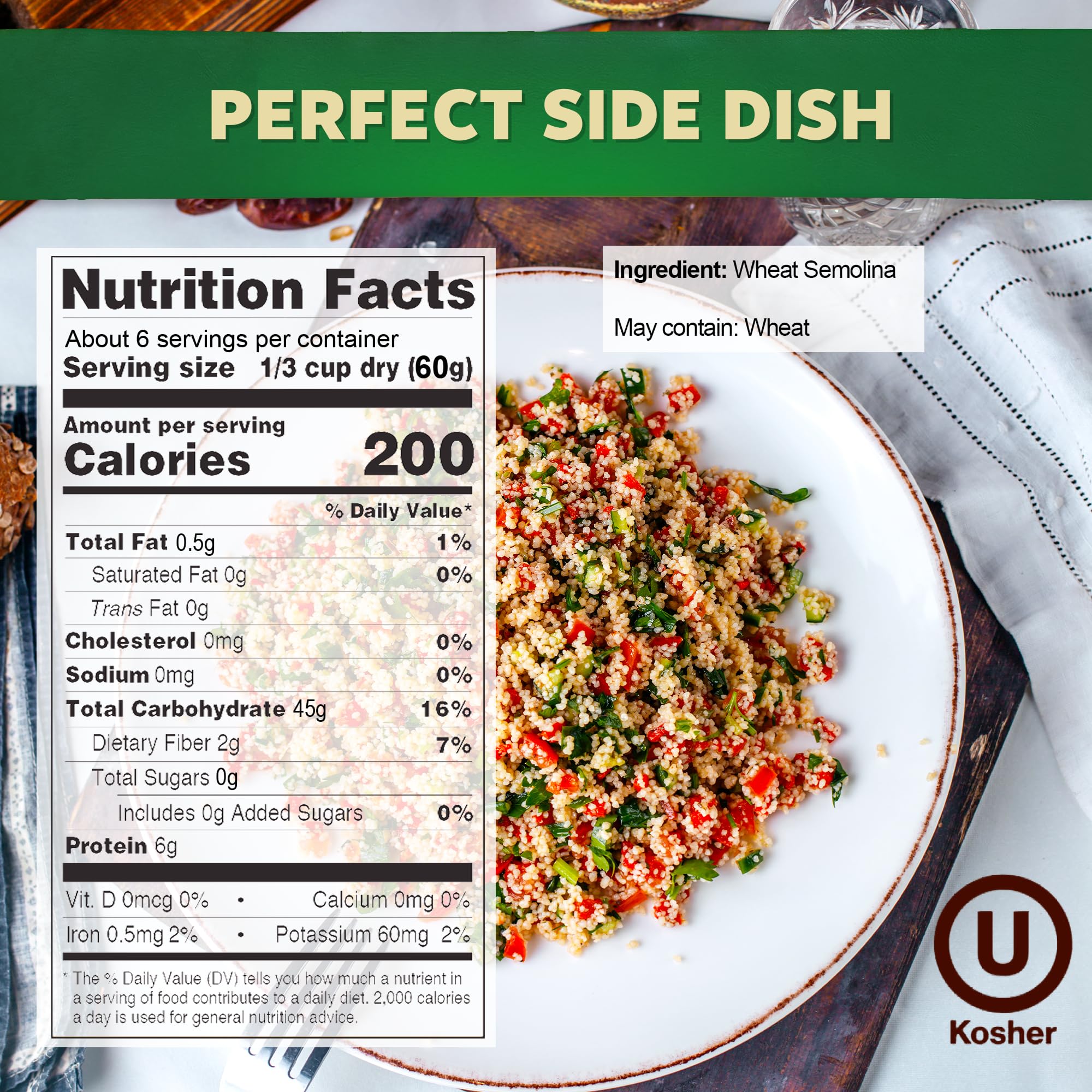 Osem Israeli Pearl Couscous - Wheat Couscous Pearls, Cous Cous Bulk, Pearled Mediterranean Pasta Alternative, Original Plain, Kosher Parve - 10 lb bag