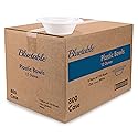 Bluetable Disposable Bowls 12 oz Bulk Case Pack (800 Count) Plastic Bowl White - Heavy Duty Bowls for Hot Soup Microwave Safe Paper Alternative Large