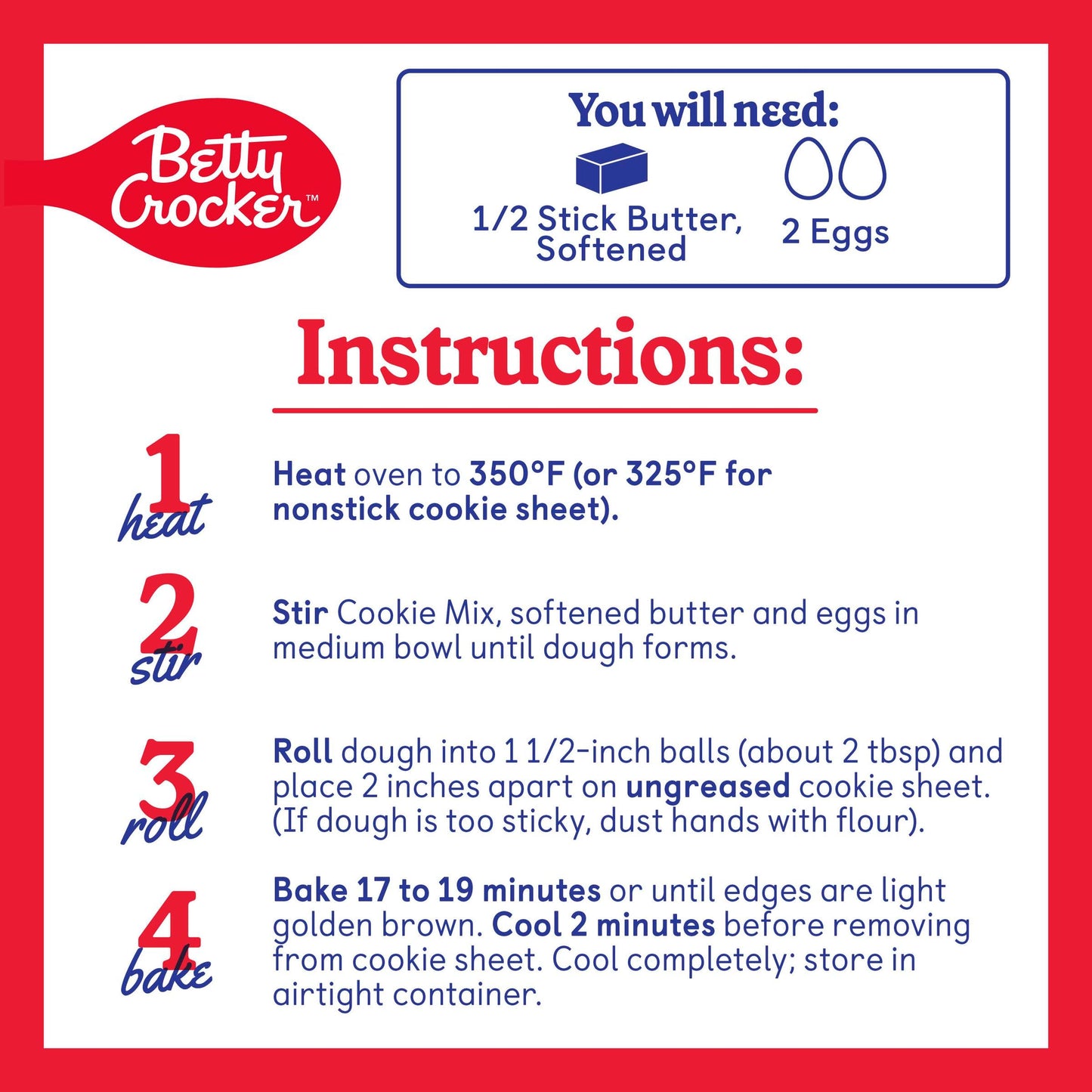 Betty Crocker Soft Baked Cookie Mix, Peanut Butter Chocolate Chip, Baking, 17.7 oz
