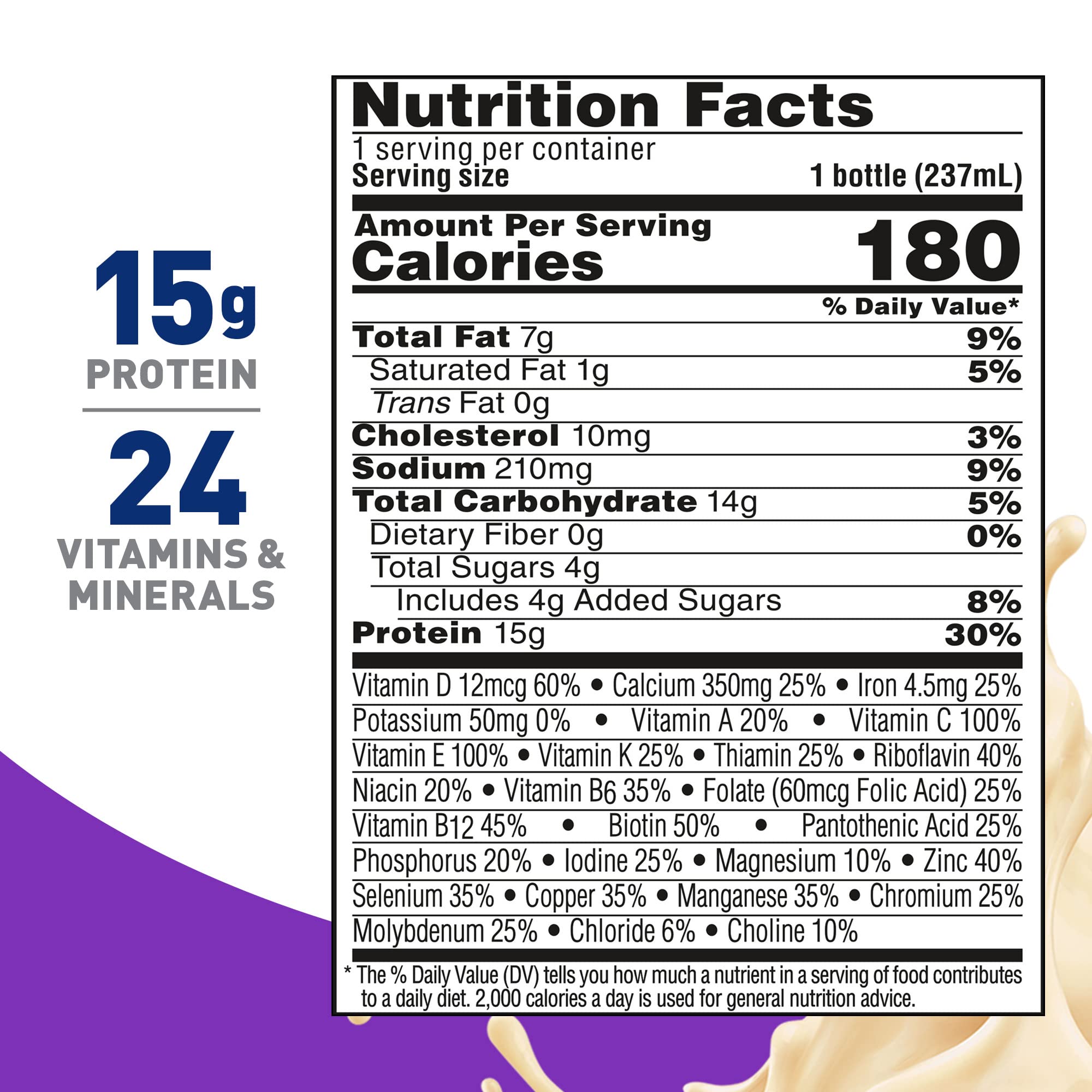 BOOST Women Balanced Nutritional Drink, Very Vanilla, 8 fl oz (Pack of 24)