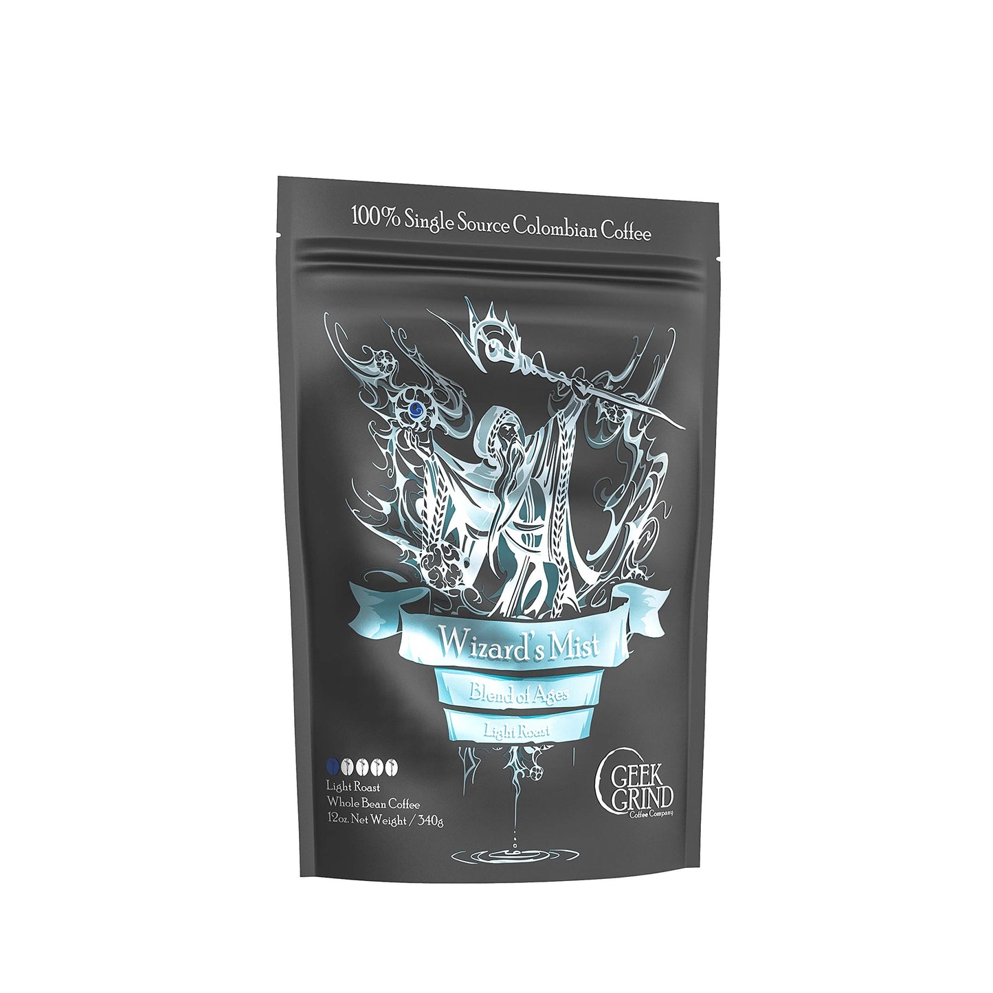 Geek Grind Wizard's Mist Roast Whole Bean Coffee - 12oz Bag