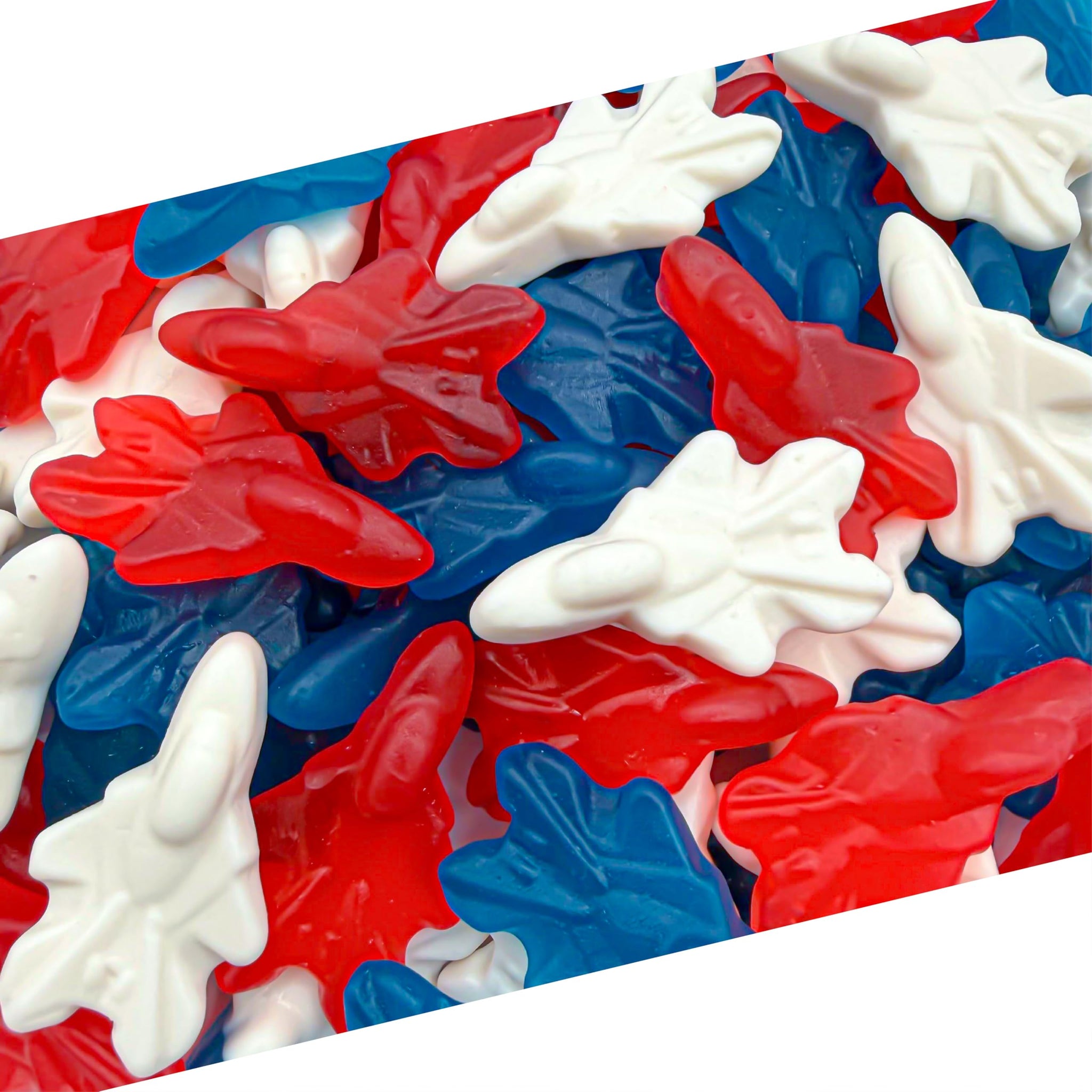 Red White and Blue Candy | 1 Pound Bag | Patriotic Candy | Gummy Planes | 4th of July Gummies | Memorial Day & Themed Party Favors | Assorted Berry