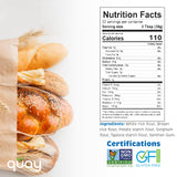 Quay Naturals Organic Gluten Free All Purpose Baking Flour - 2 lbs, No Grit, 1:1 Wheat Substitution, Dairy Free, Non-GMO, Kosher, Made in USA