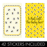 Bee Gender Reveal Mini Chocolate Candy Wrapper Stickers, What Will It Bee Gender Reveal Party Favor Labels - 42 Count