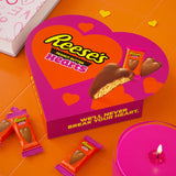 REESE'S Milk Chocolate Snack Size Peanut Butter Hearts, Valentine's Candy Gift Box, 28.8 oz