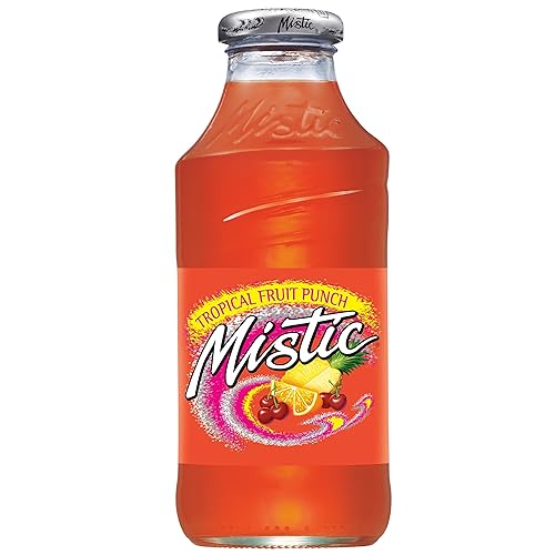 Mistic Tropical Fruit Punch Juice, 16 fl oz (24 Glass Bottles)