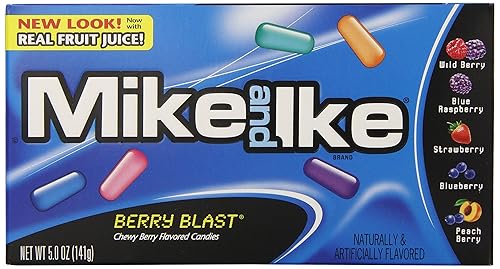 Mike and Ike Fruit Candy, Berry Blast, 5 Ounce (Pack of 12)