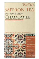 Taja Saffron Tea - Saffron Fusion Chamomile Tea, Mellow Blend for Emotional Wellness, Sleep Support and Monthly Comfort, Caffeine Free | Gluten Free |