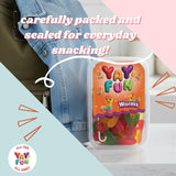 Halal Gummy Worms | 6 Pack Bundle (6x7 oz Tubs) | Colorful Fruit-Flavored Gummy Worms | Resealable Tubs in Bulk with Display Box | Halal Bulk Gummy