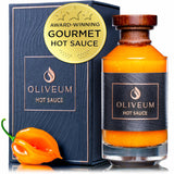 Oliveum Hot Sauce - Gourmet Medium Spice Habanero Peppers. Unique Spicy Salsa Flavor For BBQ, Mexican, Asian, Steak, Chili, Tacos, Buffalo, Wings