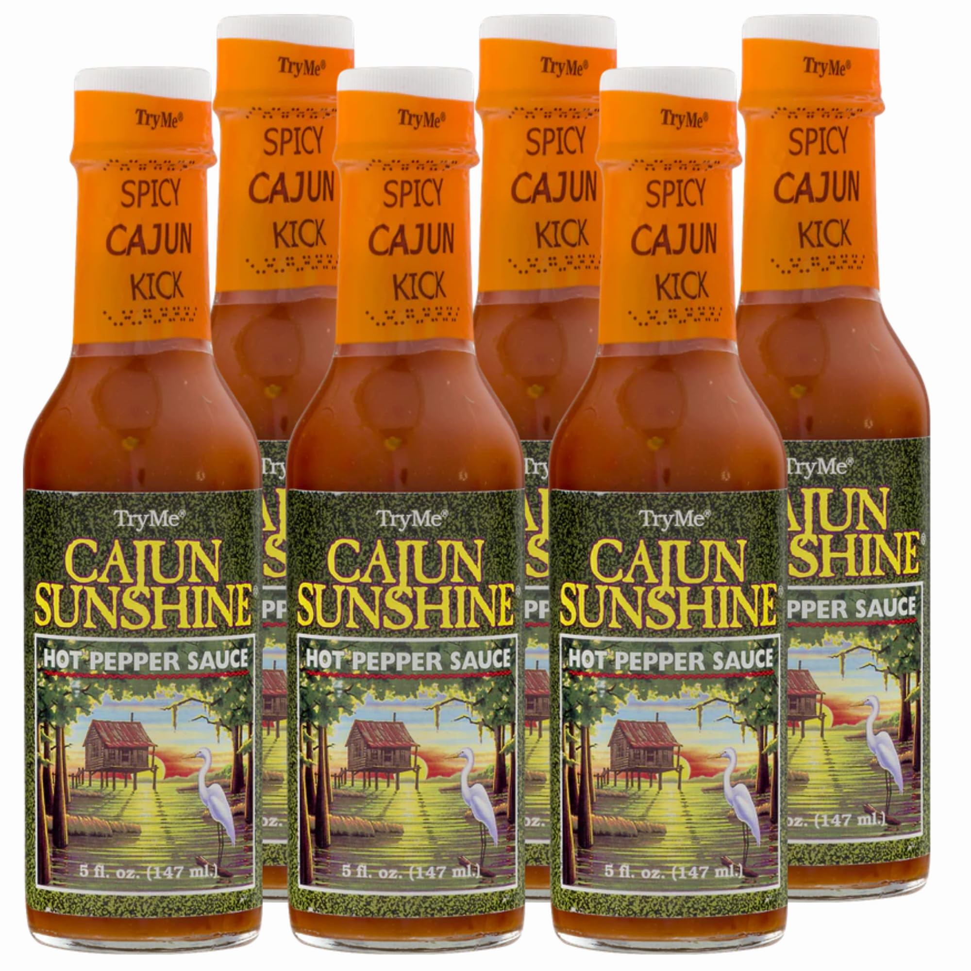 TRY ME SAUCE CAJUN HOT PPPR, 5 OZ (Pack of 6)