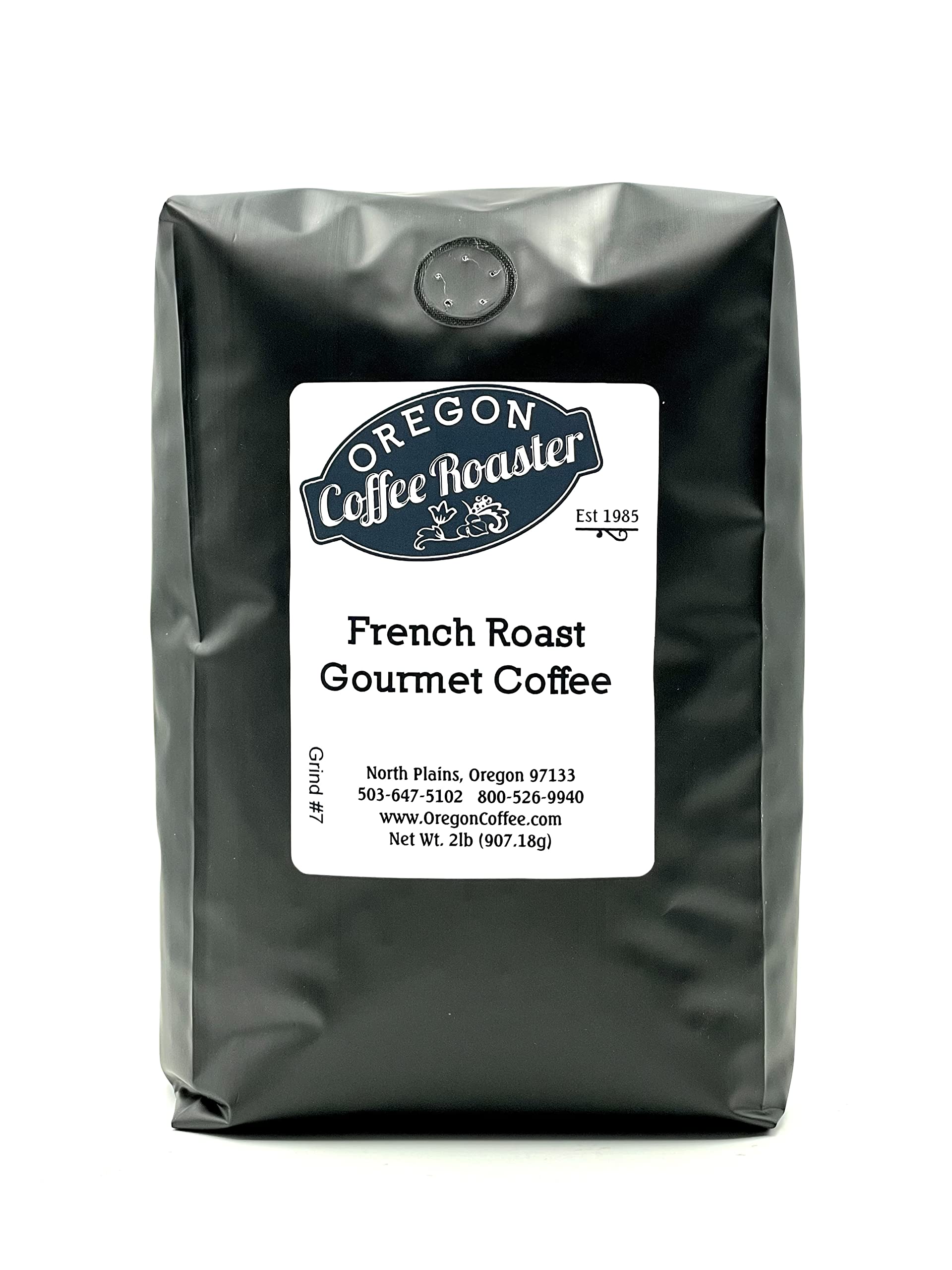 Oregon Coffee Roaster French Roast Premium Gourmet Ground Coffee, DRIP GRIND, 32oz bag (2lbs)