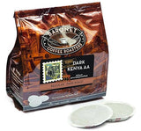 Baronet Coffee Pods [Dark Kenya AA-54 Pods] Single Cup Use for Senseo Machine - 3 Bags of 18 Single Serve 8 Gram, Regular Strength, Medium Roast [Dark