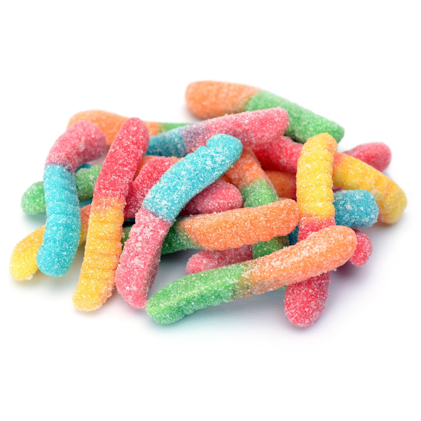 Yupik Sour Gummy Neon Worms, 2.2 lb (35.2 oz), Gluten-Free, Sweet & Sour, Fruity Flavors, Sugary Coating, Chewy Small Gummies, Fun Treat, Sweet Candy
