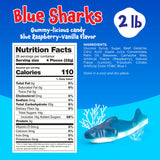 Gummy Sharks - 2 Pound Pack - Blue Shark Gummies - Blue Candy for Goodie Bags, Gifting, Snacking & Dessert Decorating - Chewy Candy with Raspberry
