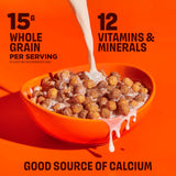 REESE’S PUFFS Chocolatey Peanut Butter Cereal, Kid Breakfast Cereal, Family Size, 19.7 oz