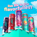 Alani Nu VARIETY PACK CHERRY SLUSH, JUICY PEACH, HAWAIIAN SHAVED ICE Sugar Free, Low Calorie Energy Drinks, 200mg Caffeine, Biotin B Vitamins, Zero