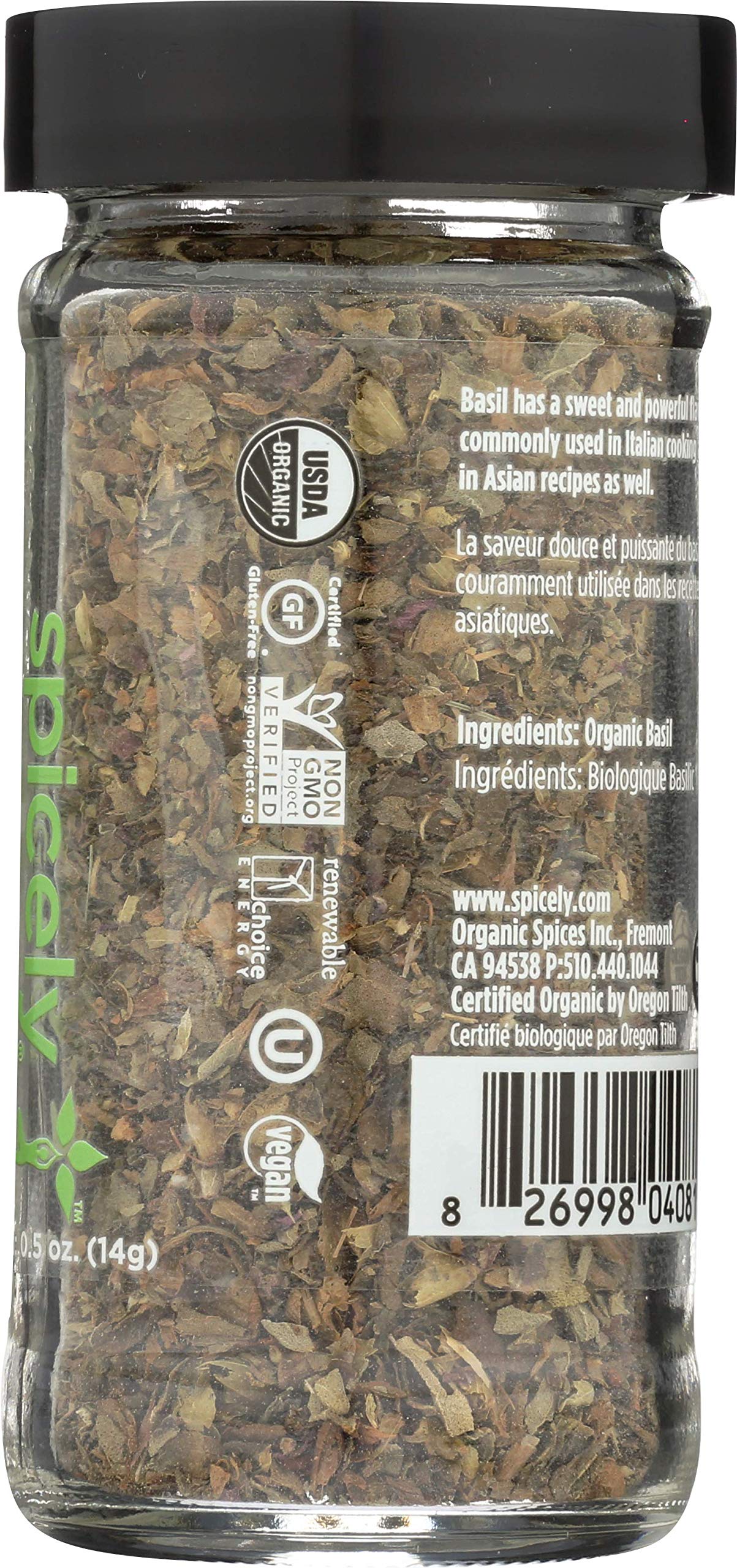 SPICELY Organic Basil, 0.8 OZ
