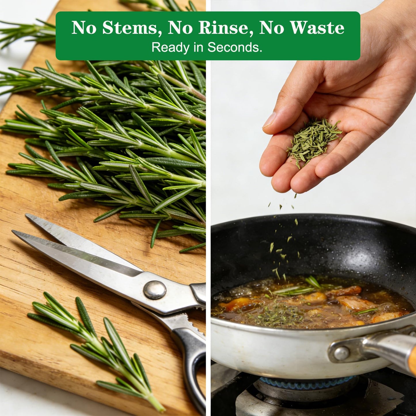 Freeze-Dried Rosemary Leaves, Vibrant and Lush, for Garnish Food/Spice Oil Making/Herbal Tea (Rosemary Leaves)