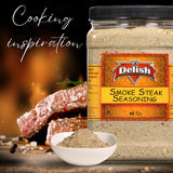 Smoke Steak Seasoning by It's Delish, 48 OZ Jumbo Container | Gourmet Bulk Spices and Beef Dry Rub for Grilling Meat, Ribs, Chicken, Hamburger