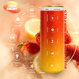 FINNA Energy Drink - Lightly Carbonated, 13 Ingredients for Focus, No Jitters, Less Preservatives, Low-Calorie, Suitable for Work, School & Gym