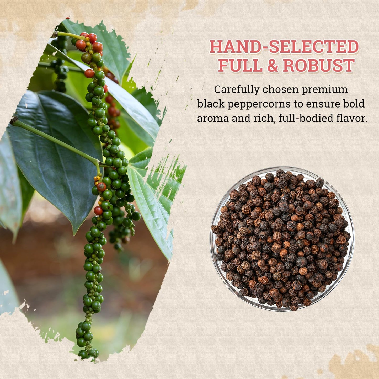 52USA Whole Black Peppercorns 18 oz + Himalayan Pink Salt (Coarse Grain) 39 oz, Salt and Pepper Grinder, Black Peppercorn Refil, Kosher Salt for