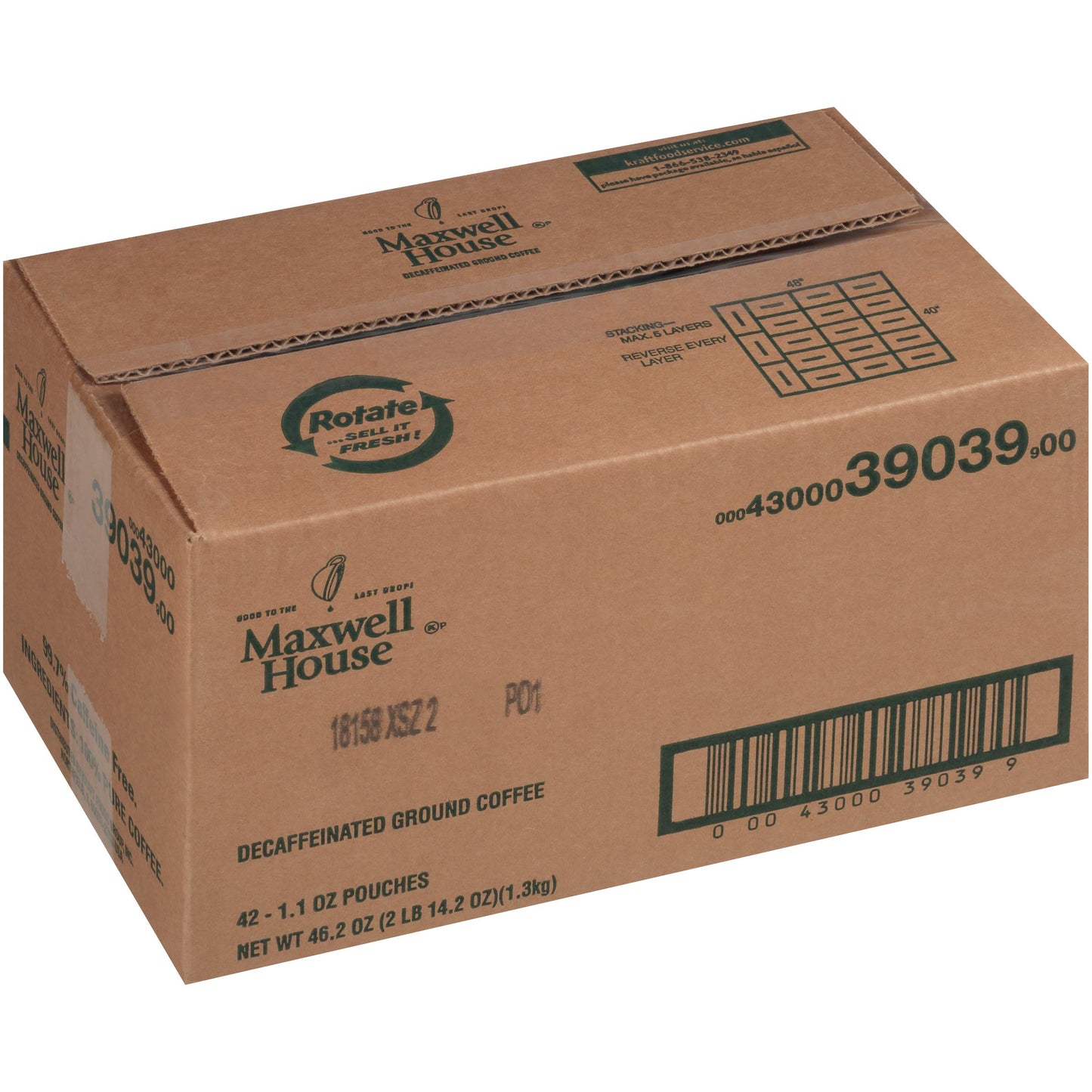 Maxwell House KRFGEN390390 Kraft Foods Decaffeinated 1.1-Ounce Coffee Packs (Pack of 42)