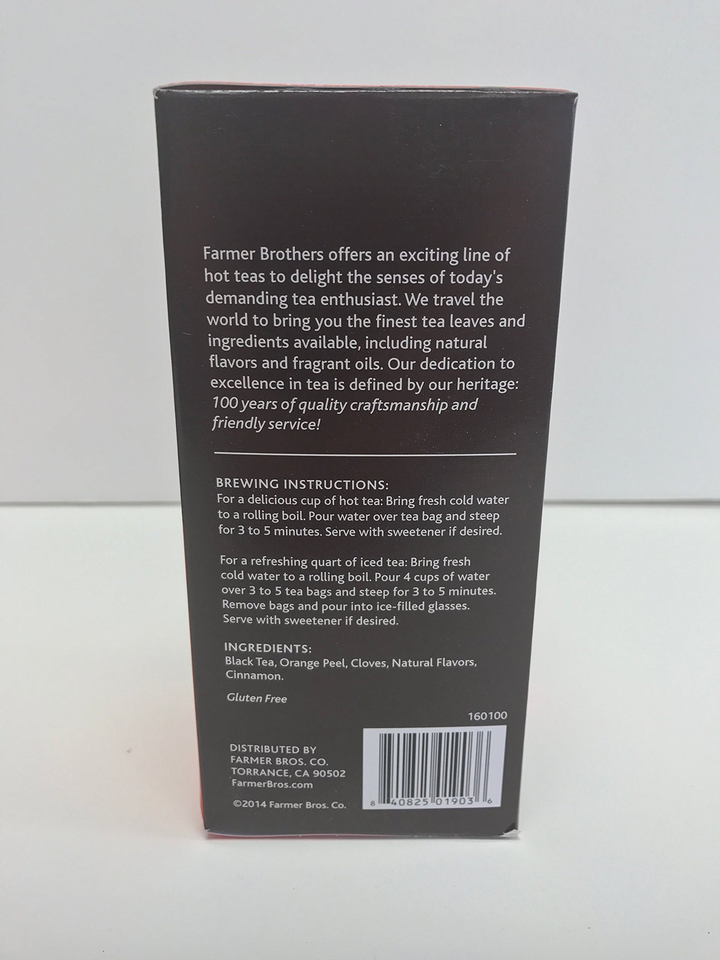 Farmer Brothers Premium: Orange Spice Hot Tea - 6/25 ct boxes