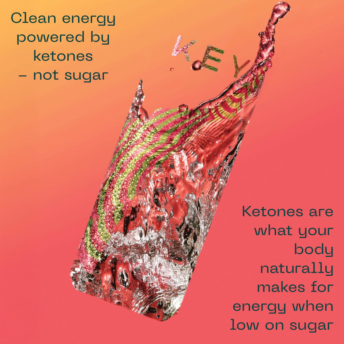 KEY 36-Pack Bundle - Ketone Energy Drink - Pineapple Passionfruit, Ginger Lime, Grapefruit Peach - Sugar Free, All Natural, Long Lasting Energy