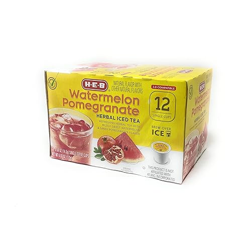 HEB Iced Tea and Lemonade Single Serve Pods - 12 count (Watermelon Pomegranate Herbal Iced Tea)