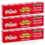 Low Carb, Protein Pasta | Fettucine with 17g Protein, 7g Carbs | Healthy, Keto Pasta Made in Italy | 3-Pack, 8oz - Pete’s Pasta