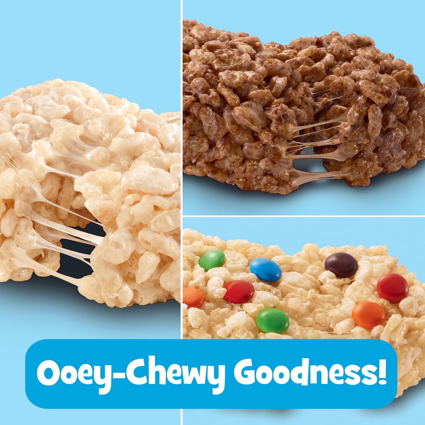 Rice Krispies Treats Crispy Marshmallow Squares, Kids Snacks, Cereal Bars, Variety Pack, 12.1oz Box (16 Bars)