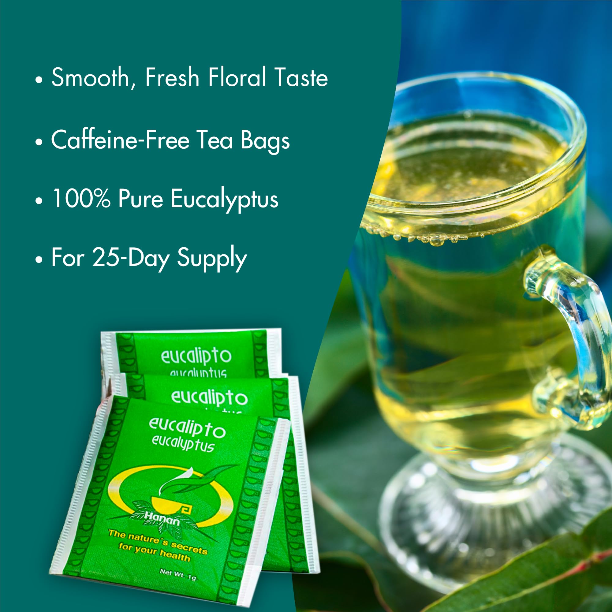 Hanan Premium Eucalyptus Tea - 100% Natural Eucalipto Hojas Naturales for Tea, Herbal Remedies and Aromatherapy - Dried Eucalyptus Leaves - Fresh
