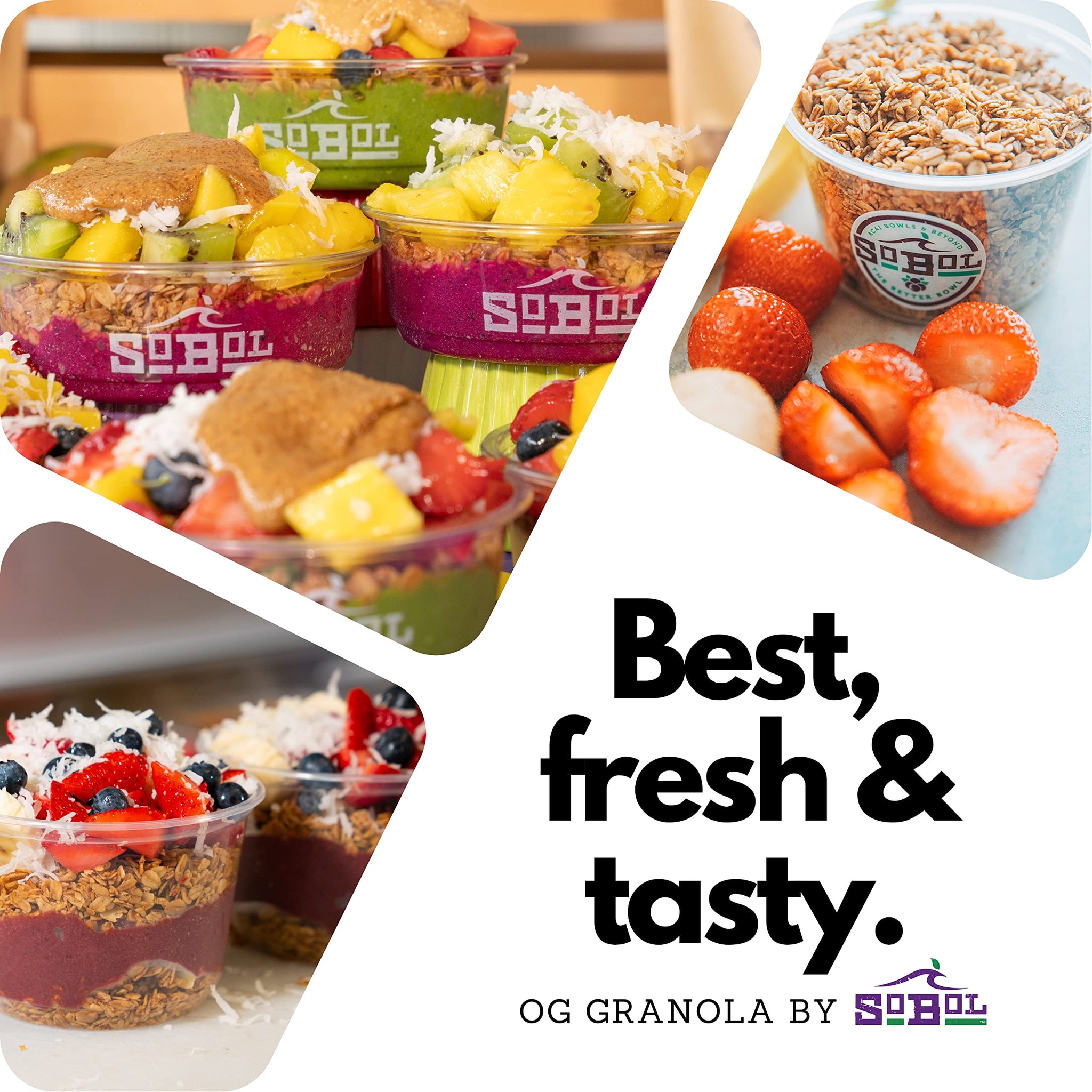 SoBoL Low Calorie Granola For Yogurt 12oz Healthy, Crunchy Snack for Balanced Breaks, Hiking Food, Camping, Backpacking, on the go. Baked Whole Grain