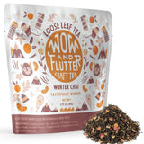 Wow and Flutter Winter Chai Loose Leaf Black Tea | Caffeinated Spiced Blend with Ginger, Cinnamon, Cloves, Vanilla & Rose | Bright Citrus Finish, Cozy