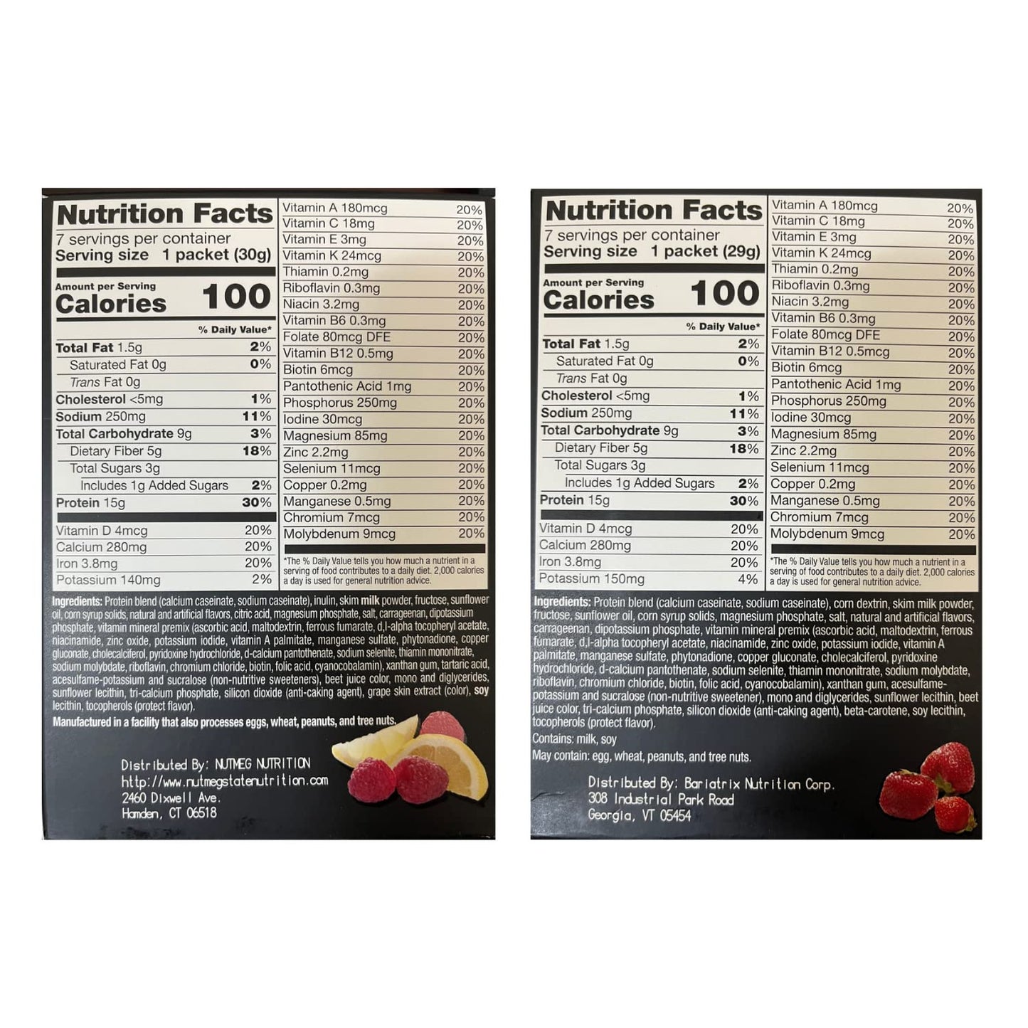 PROTIFIT - High Protein Lemon Raspberry & Strawberry Pudding & Shake Mix 2 Pack, 15g Protein, Low Calorie, Low Fat, Low Carb, Aspartame Free, Idea