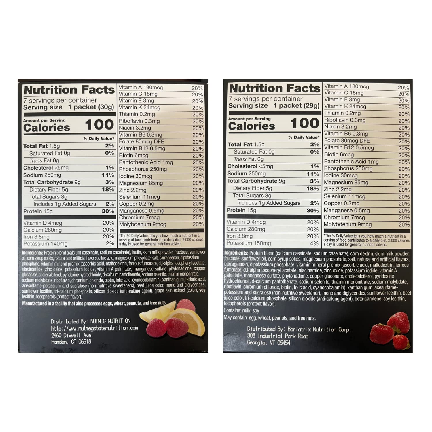 PROTIFIT - High Protein Lemon Raspberry & Strawberry Pudding & Shake Mix 2 Pack, 15g Protein, Low Calorie, Low Fat, Low Carb, Aspartame Free, Idea